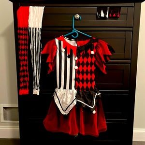 Girls size medium ( 8-10) Harley Quinn Halloween costume.